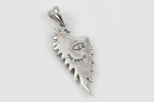 Angel Wing Gothic Symbolic Silver Charm Pendant CH-099