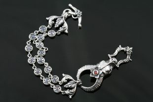 Antilope & Flowers Sterling Silver Bracelet LBR-052
