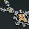 Arian Gothic Cross Sterling Silver Necklace N-008