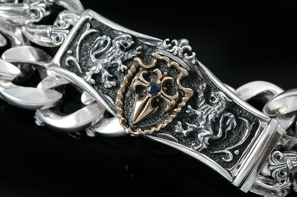 Austrian Shield Cross Sterling Silver Bracelet BR-004