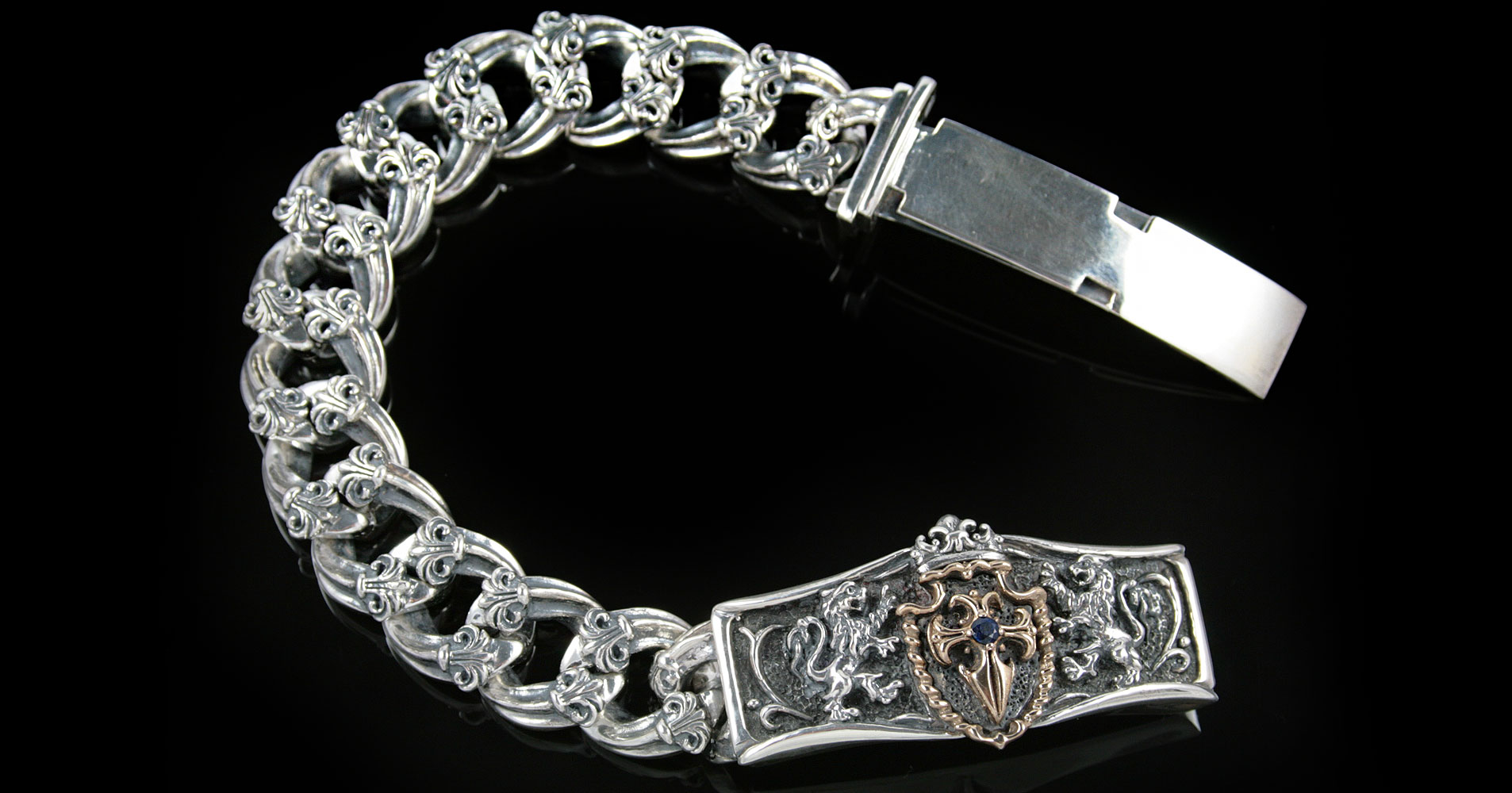 Shield Bracelet - Silver