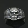 Barello Skull Oxidized Sterling Silver Everyday Wear Ring MR-125