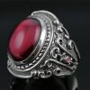 Baron Red Ruby Silver Ring MR-030SR