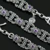 Baroque Amethyst Sterling Silver Luxurious Necklace NK-123