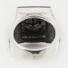 Bisagio Gothic Style Oxidized Silver Ring LR-081