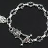Bisma Lion Head & Lion Claw Charm Silver Bracelet BR-032