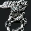 Bisma Lion Head & Lion Claw Charm Silver Bracelet BR-032