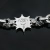 Biting Ruby Eyed Lions Luxurious Sterling Silver Bracelet BR-049