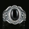 Duke Sterling Silver Ring With Black Onyx MR-063