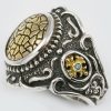 Bohema Royal Baroque Style 18K Gold and Silver Two Tone Ring MR-090
