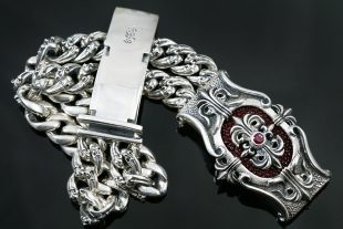 Brufendorf Gothic Historic Symbolic Luxurious Silver Bracelet BR-051