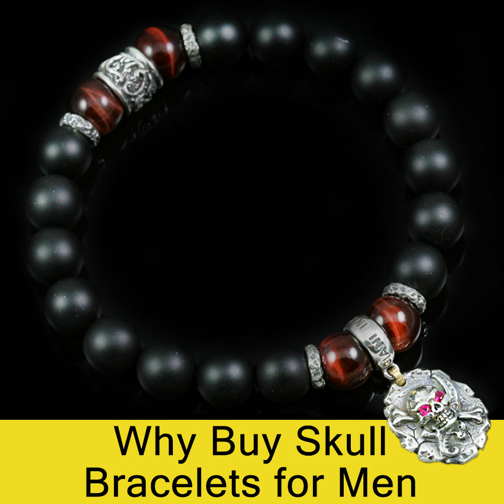 Skull bracelets hot sale for him