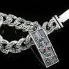 Cardinal Silver Cross Chain Link Bracelet BR-005