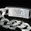 Cardinal Silver Cross Chain Link Bracelet BR-005