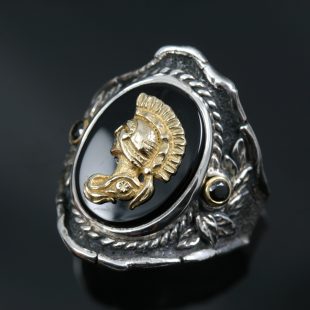 Centurion Silver Ring with Onyx UR-183
