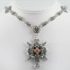 Charlotte Fleur-De-Lis Gothic Baroque Silver Necklace N-009