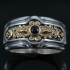 Cornelius Bronze & Ruby or 18K Gold & Black Diamond Sterling Silver Ring MR-046