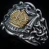 Gold Coronet Of Wales Silver Ring MR-034