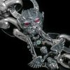 Dahil Lion & Angel Chain Link Silver Bracelet BR-009