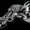 Dahil Lion & Angel Chain Link Silver Bracelet BR-009