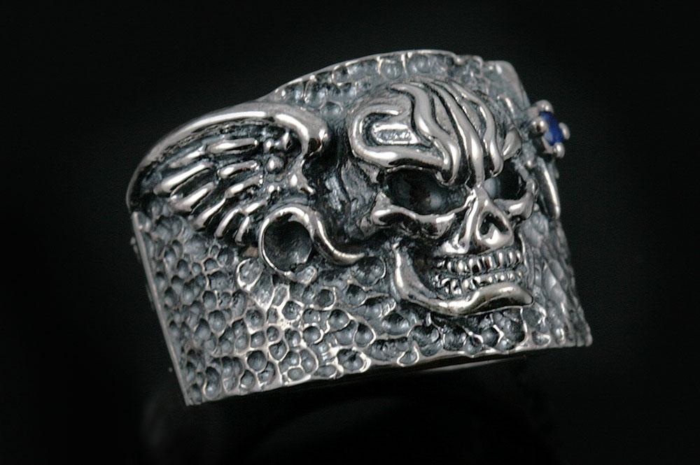 Freedom Skull Sterling Silver Ring UR-022