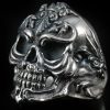 French Skull Silver Ring MR-005