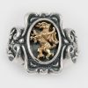 Golden Griffin Baroque Style Silver and 18K Gold Two Tone Ring UR-070