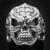 Gorilla Skull Gothic Adventure Style Oxidized Silver Ring MR-011