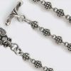Gothic Ball Sterling Silver Chain With Winged Skull Clasp CHN-N8