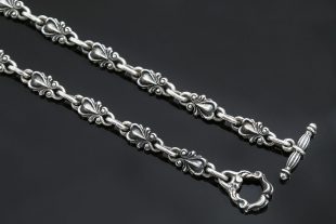 Gothic Heart Sterling Silver Chain CN-001
