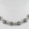 Gothic Ruby Sterling Silver Luxurious Necklace NK-124