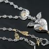 Guardian Angel Locket Heart Silver Necklace NK-136