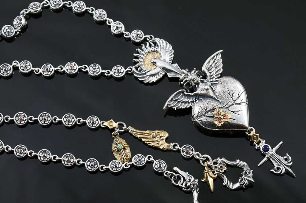 Silver Irish Guardian Angel Necklace