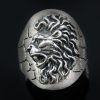 Iconic Giani Lion Head Silver Ring MR-123