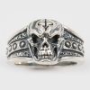 Iron Skull Sterling Silver Ring UR-021