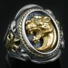 Leonidas Spartan Symbol Fascinating Gold & Silver Ring MR-126P