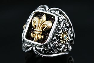 Ludovic Baroque Style Silver Ring MR-024