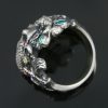 Mermaid Colorful Unique Oxidized Silver Ring LR-106