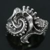 Obstra Abstract Floral Oxidized Silver Ring LR-103