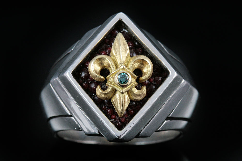 Pius Gold Sterling Silver Ring MR-026G