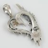 Queen Swan Heart Shape Silver Pendant PT-085