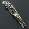 Saphira Golden Skull Gothic Axe Dragon 2 Tone Silver Pendant PT-020G