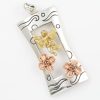 Serenade Singing Angel and Flowers Gold & Silver Pendant PT-167