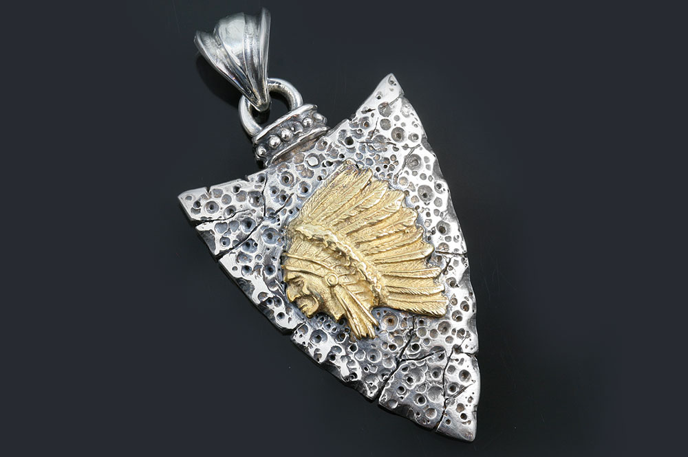 Arian Eagle Iconic Oxidized Silver Pendant PT-026