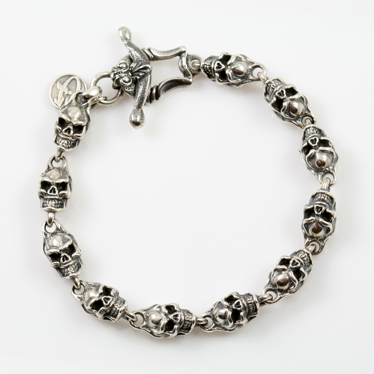 Casias, Shane - Sterling Silver Skull Bracelet - Faust Gallery