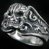 Spider Skull Sterling Silver Ring UR-020
