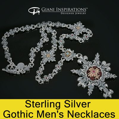 Sterling Silver Gothic Men's Necklaces