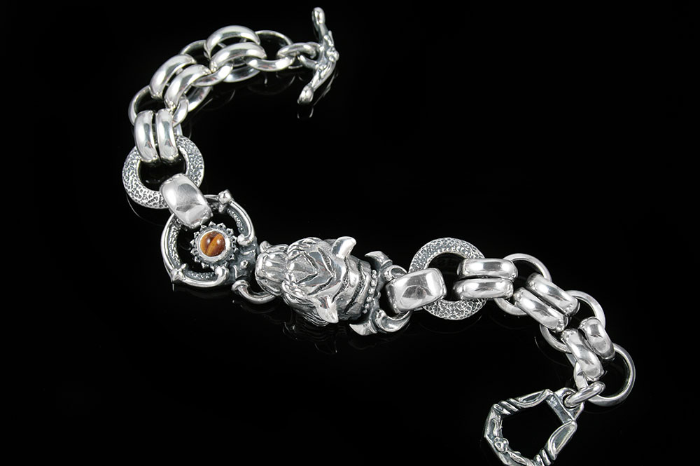 Designer Tiger Bracelet For Men In 925 Sterling Silver at Rs 999/piece |  खरे चांदी का कंगन in Jaipur | ID: 2852143824497