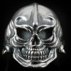 Warrior Skull Silver Ring MR-006
